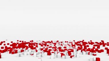 Flag of Canada created from 3d cubes in slow motion