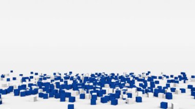 Flag of Honduras created from 3d cubes in slow motion