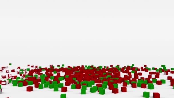 Flag Belarus Created Cubes Slow Motion — Stock Video