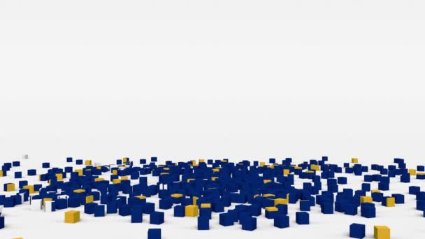 Flag Nauru Created Cubes Slow Motion — Stok video