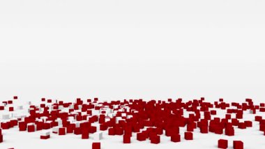 Flag of Tonga created from 3d cubes in slow motion