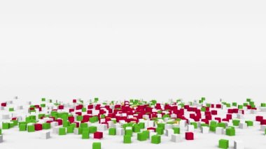 Tacikistan bayrağı yavaş çekimde 3d küpten yaratıldı