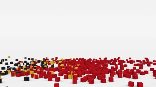 以慢动作3D立方体制作的东帝汶国旗 — 图库视频影像