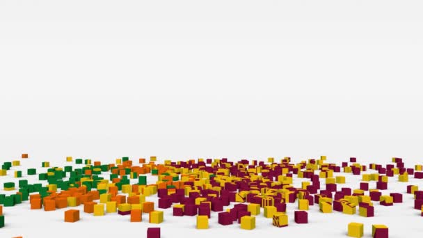 Flag Sri Lanka Created Cubes Slow Motion — Stok video