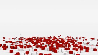 Avusturya bayrağı yavaş çekimde 3d küpten yaratıldı