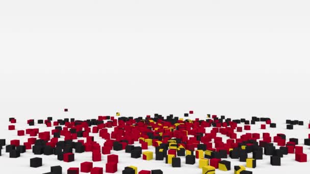 安哥拉国旗由3D立方体慢动作制成 — 图库视频影像