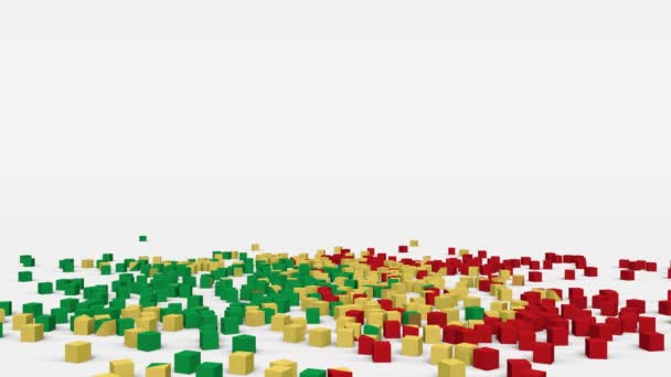 Flag Congo Created Cubes Slow Motion — Stockvideo