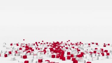 Flag of Georgia created from 3d cubes in slow motion