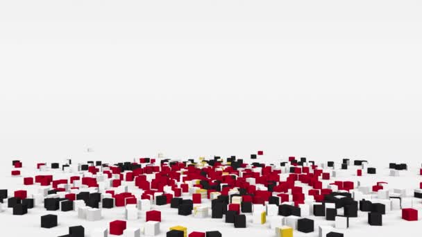 Flag Egypt Created Cubes Slow Motion — Stock Video