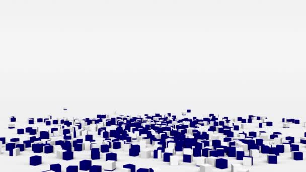 Flag Greece Created Cubes Slow Motion — Wideo stockowe