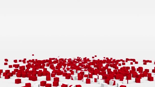 Флаг Туниса Создан Трехмерных Кубиков Замедленной Съемке — стоковое видео