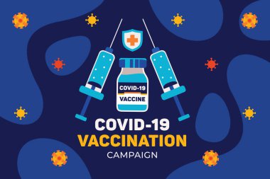 Düz dizayn tarzında aşılama