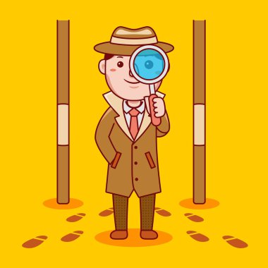 Düz Tasarım Biçimli Dedektif Mesleği