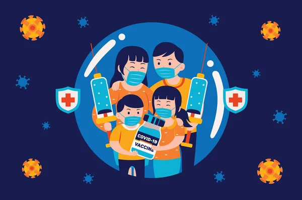 Düz dizayn tarzında aşılama