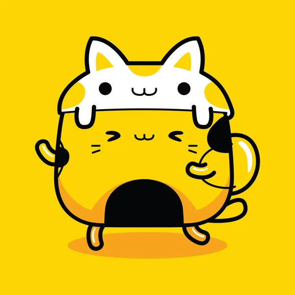 Şirin kediler gezgin karakter maskotu