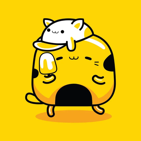 Sevimli kediler karakter maskotu