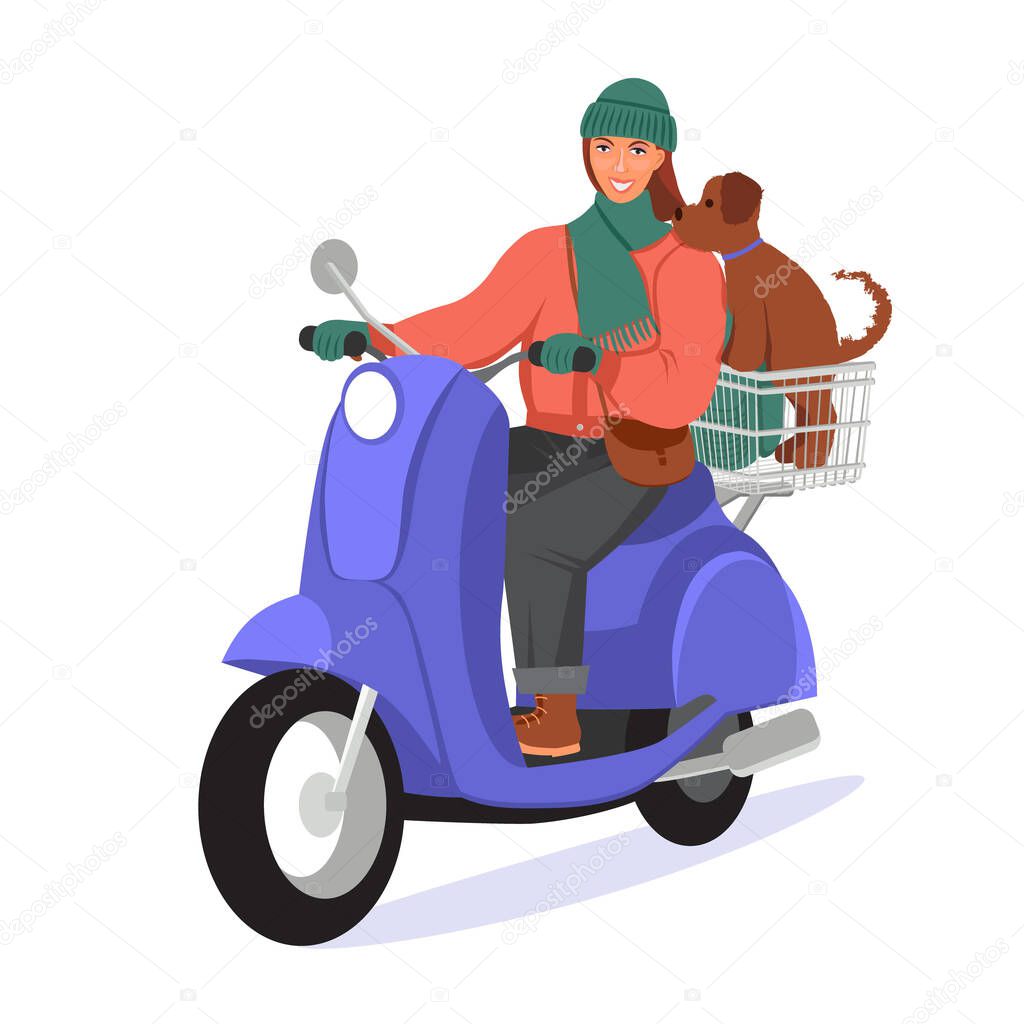 Andare in moto o in scooter con il cane, come fare?
