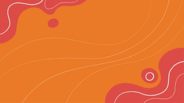Eğri çizgisi olan soyut turuncu arkaplan modern kavram. Minimum poster. afiş, web, kapak, reklam panosu, broşür, sosyal medya, iniş sayfası için arkaplan.