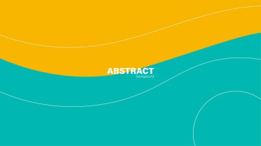 Soyut yeşil ve sarı sıvı şekilli modern arkaplan kopyalama alanı, vektör