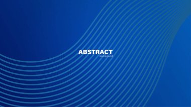 Soyut mavi arkaplan ve eğri şekli, tasarım için kopyalama alanı olan arkaplan, vektör.