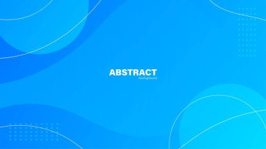Soyut mavi arkaplan ve eğri şekli, tasarım için kopyalama alanı olan arkaplan, vektör.