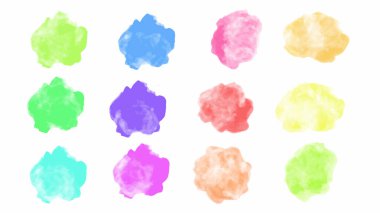 Renkli fırça seti. Renkli sıçrama pankartı. vektör.