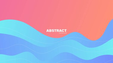 Soyut pembe ve mavi sıvı şekilli modern arkaplan kopyalama alanı, vektör.