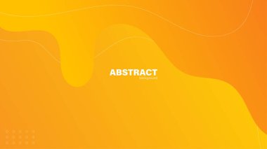 Akışkan şekilli soyut sarı arkaplan modern konsept. Asgari poster. afiş, web, kapak, reklam panosu, broşür, sosyal medya, iniş sayfası için arkaplan.