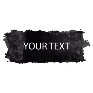 Siyah grunge fırça, afiş, etiket, tasarımınız için,