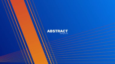 Tasarım, vektör için kopyalama alanı olan soyut mavi arkaplan ve çizgiler.