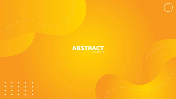 Abstrakter Gelber Hintergrund Mit Fließenden Formen Modernes Konzept Minimales Poster — Stockvektor
