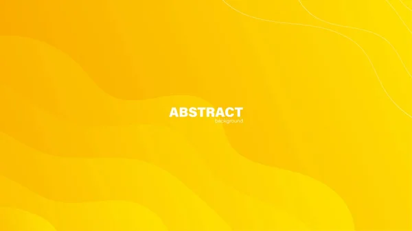 Abstrakter Gelber Hintergrund Mit Fließenden Formen Modernes Konzept Minimales Poster — Stockvektor