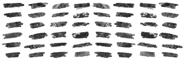 Набор Черной Кисти Краски Чернил Мазки Кисти Кисти Линии Грязные — стоковый вектор