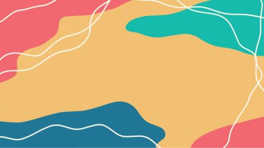 Merhaba Spring Hand, özgeçmiş çizimi. Klasik afiş afiş şablonu arka planı