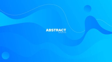 Soyut mavi arkaplan ve eğri şekli, tasarım için kopyalama alanı olan arkaplan, vektör.