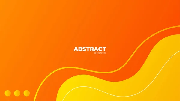 Abstrait Fond Jaune Orange Avec Des Formes Fluides Affiche Concept — Image vectorielle