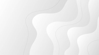 Soyut beyaz ve gri gradyan arka plan. Kopya alanı, vektör illüstrasyonu olan geometrik modern tasarım..
