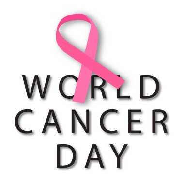 4 Şubat, Dünya Kanser Günü Posteri veya Banner Arkaplan - Kanser Farkındalık Günü 'nün vektör çizimi