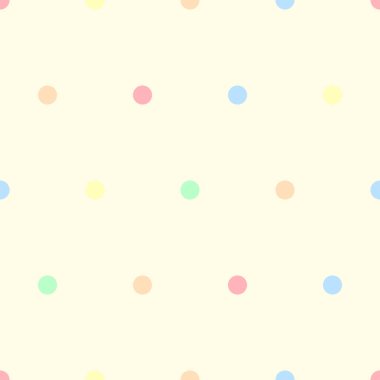 Pastel polka dot seamless pattern background. cute background. vector. clipart