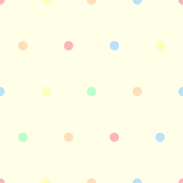 Pastel Polka Dot Αδιάλειπτη Μοτίβο Φόντο Χαριτωμένο Φόντο Διάνυσμα — Διανυσματικό Αρχείο
