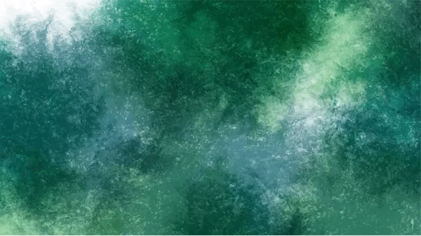 テクスチャの背景とウェブバナーのデザインのための緑の水彩背景 — ストックベクタ