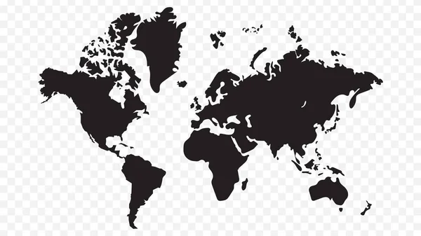 World Map White Background Illustration Vector — Vetor de Stock