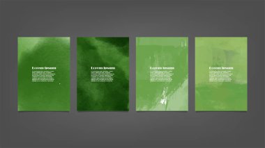 Tasarımınız için yeşil suluboya arkaplan, suluboya arkaplan, vektör.