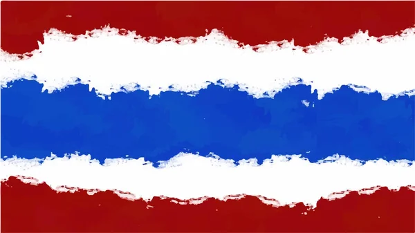 Флаг Таиланда Акварель Вектор Иллюстрации — стоковый вектор