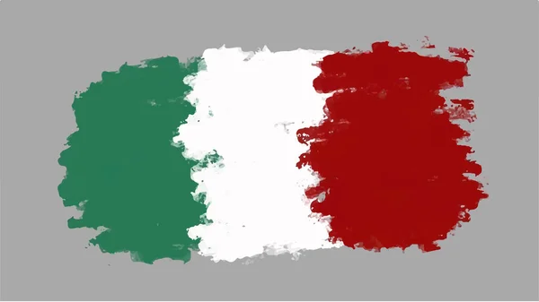 Italy Flag Watercolor Concept Illustration Vector — Stockvektor