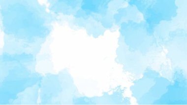 Dizaynınız için mavi suluboya arkaplan, suluboya arkaplan, vektör.