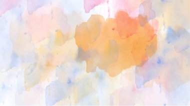 Poster, broşür veya el ilanı, suluboya posterler, el ilanları veya kartlar için renkli vektör suluboya arkaplan. Sancak şablonu.