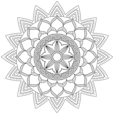Yaprak Çiçeği Taç Yaprağı Renk Mandala Sanat Basit Grafik Şekli Vector Çiçek Orijinal Tasarım Klasik Dekoratif Özellikler Şablonu İslam Arap Mistik Dini Lotus
