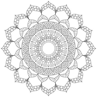 Yaprak Çiçeği Taç Yaprağı Renk Mandala Sanat Basit Grafik Şekli Vector Çiçek Orijinal Tasarım Klasik Dekoratif Özellikler Şablonu İslam Arap Mistik Dini Lotus