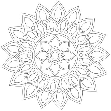 Yaprak Çiçeği Taç Yaprağı Renk Mandala Sanat Basit Grafik Şekli Vector Çiçek Orijinal Tasarım Klasik Dekoratif Özellikler Şablonu İslam Arap Mistik Dini Lotus